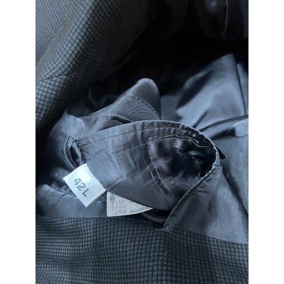 Hart Schaffner Marx Two Button Wool Blazer Jacket Sport Coat Mens Size 42L Gray - Picture 6 of 7